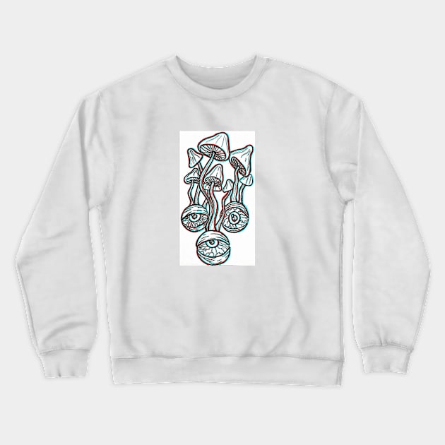 Shroomeyes Crewneck Sweatshirt by Hand Drawn by Us